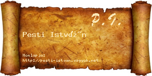 Pesti István névjegykártya